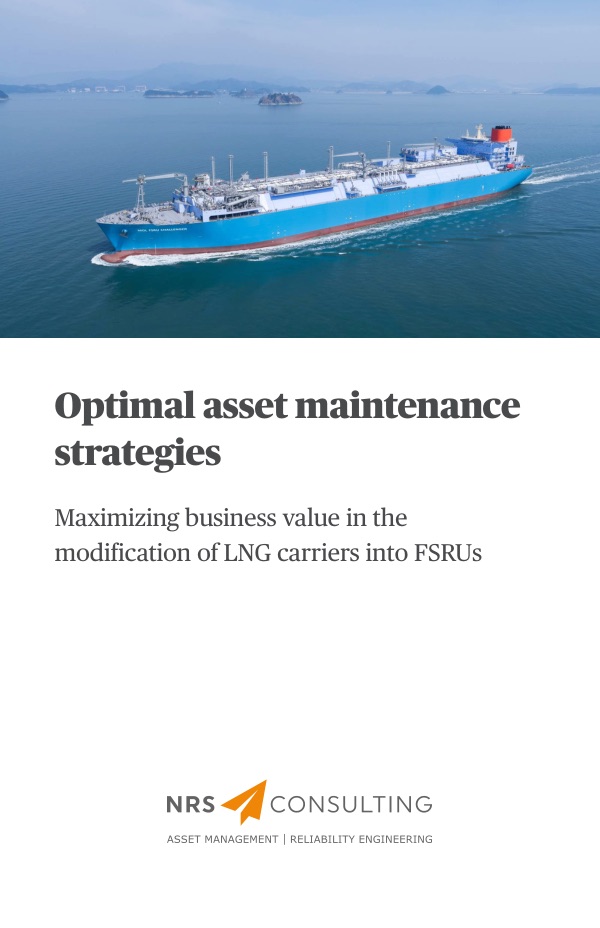 Cover page of the white paper: Optimal asset maintenance strategies for FSRU conversions